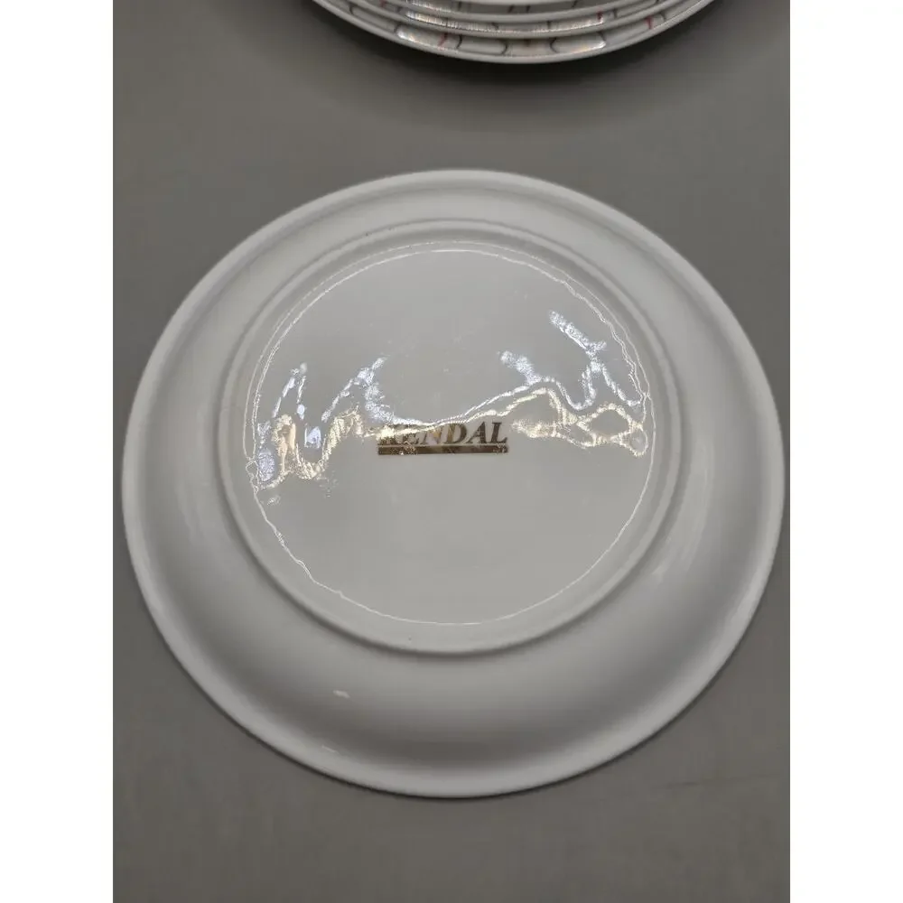 Lot of 6 Vintage Myott Son & Co Kendal Saucer Plates Art Deco England MCM